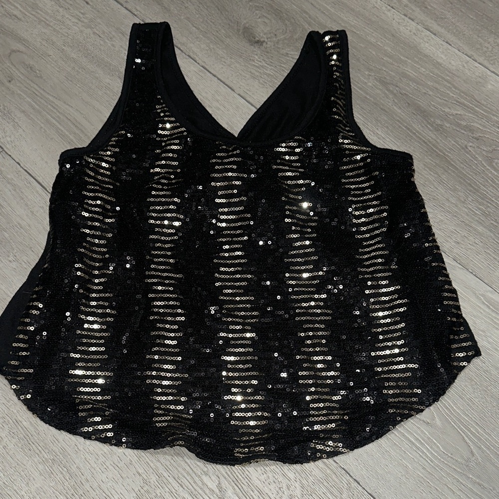 Black Sequin festival Women's Top